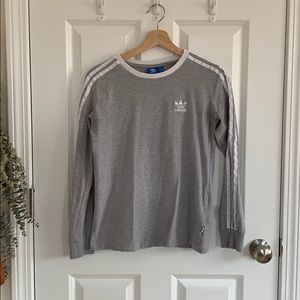 Adidas three striped long sleeve shirt